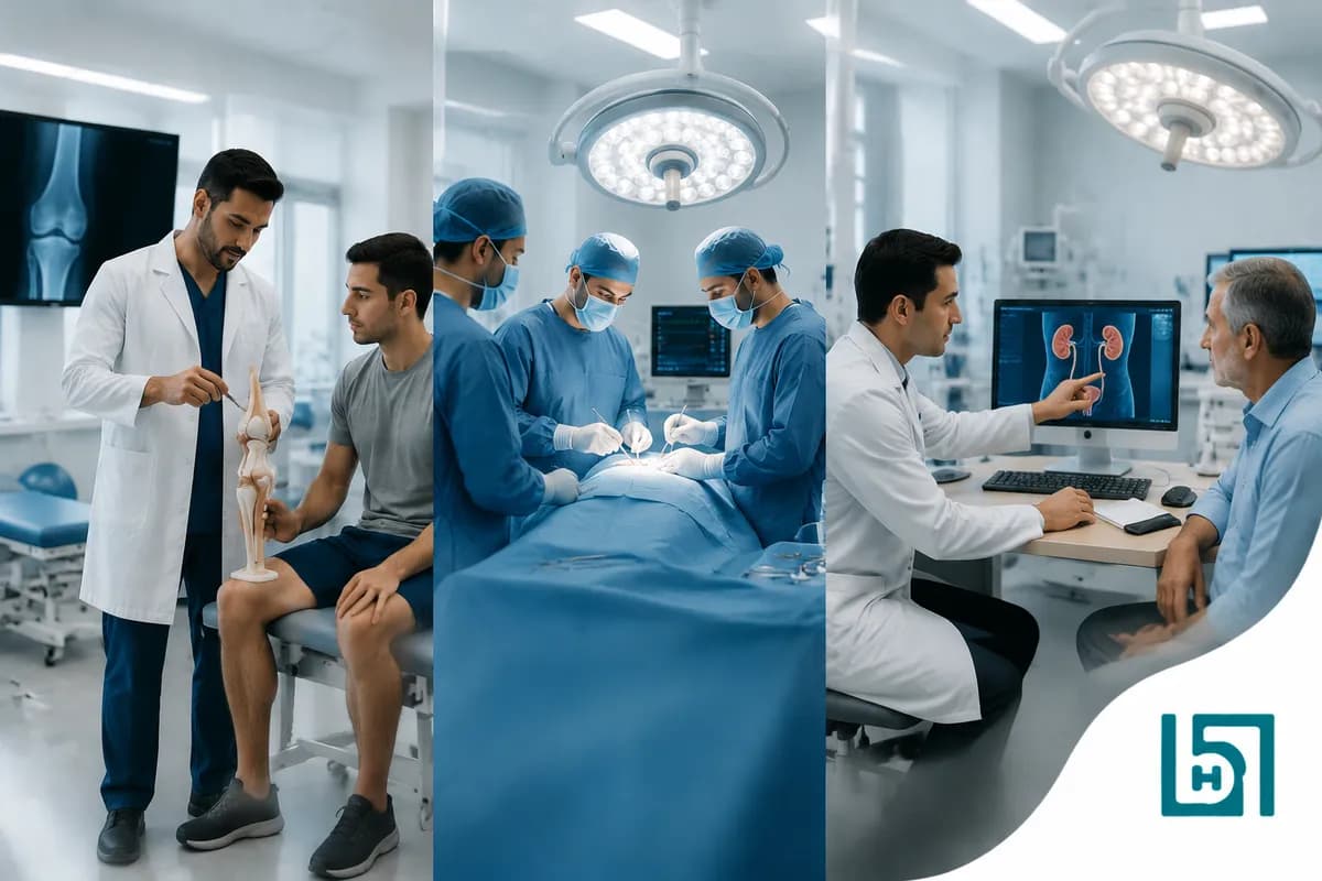 العلاجات التخصصية في جراحة العظام، الجراحة العامة و المسالك البولية